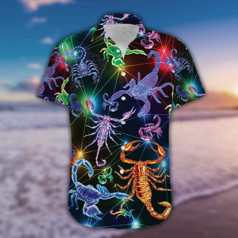 Hawaiian Aloha Shirts Glowing Scorpion #90421H