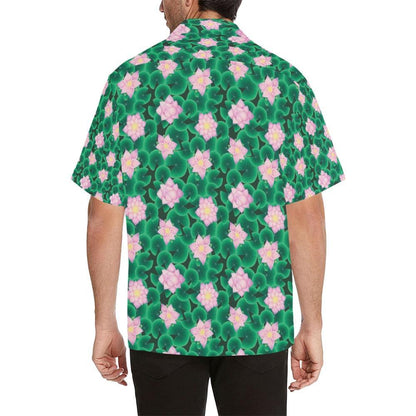 Water Lily Print Design Hawaiian Shirt