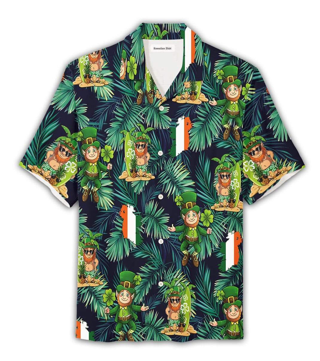 Happy Leprechaun Patrick's Day Hawaiian Aloha Shirts #DH