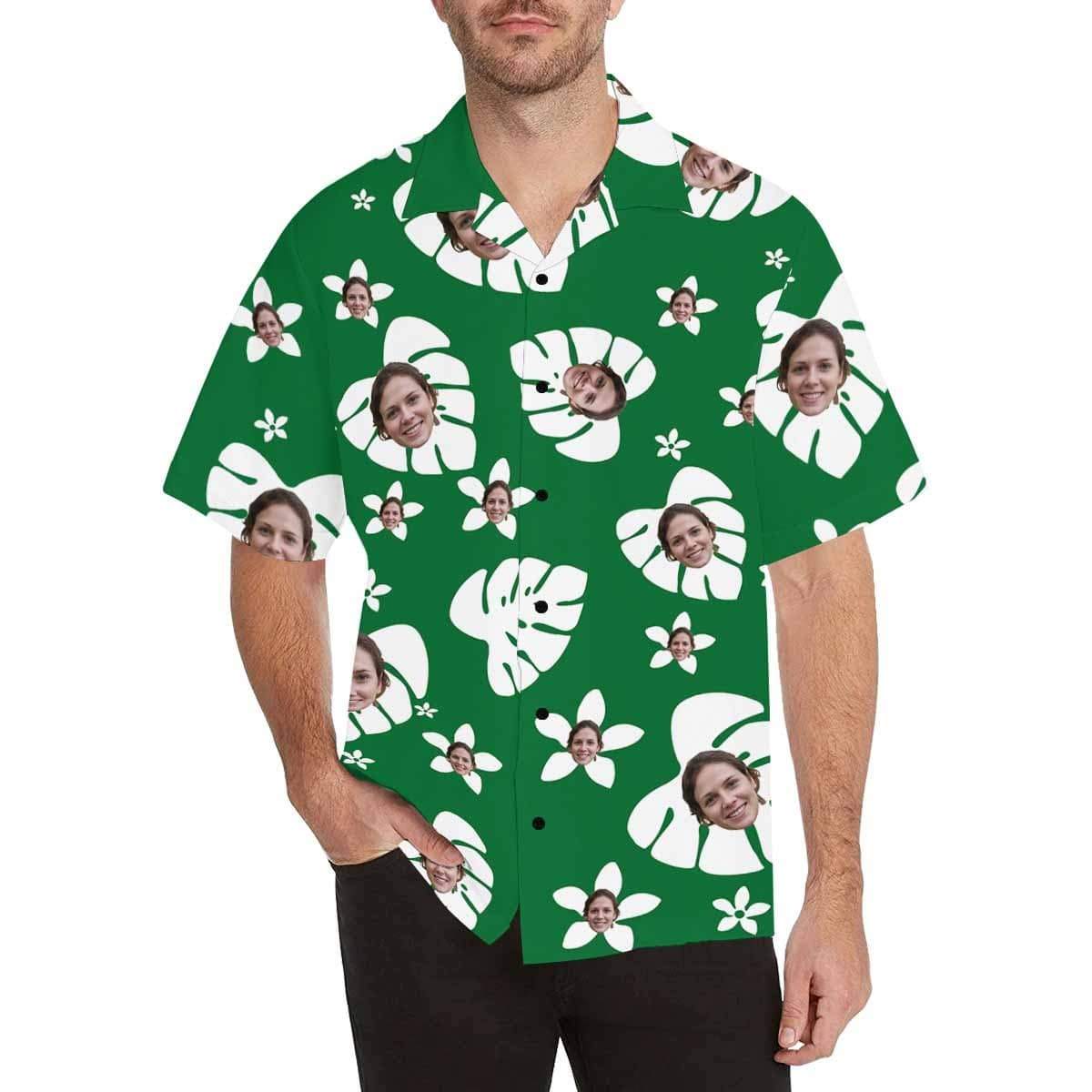 Custom Face Christmas Men's Hawaiian Shirt