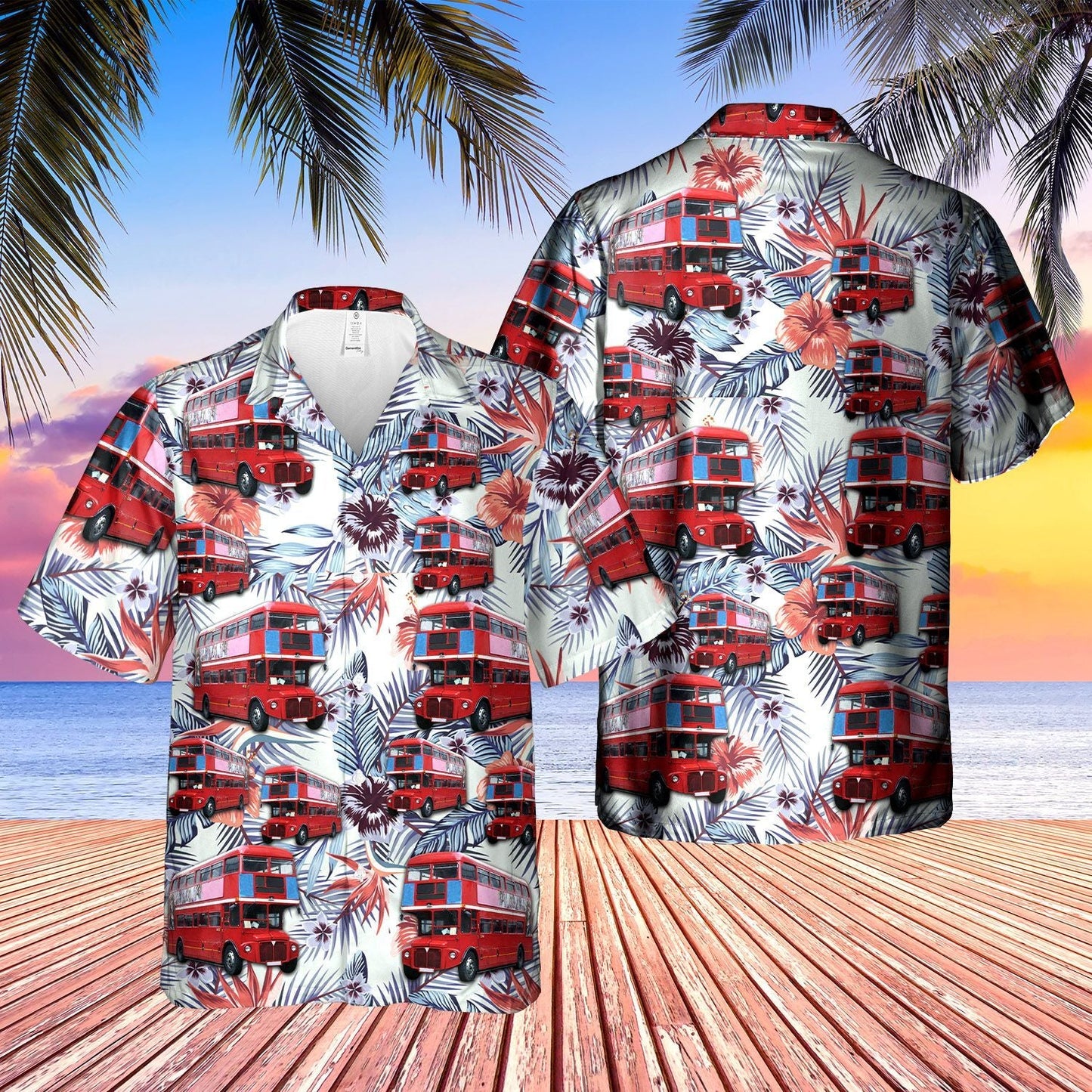 Doubledecker Bus Routemasters  Blue Awesome Design Unisex Hawaiian Shirt For Men And Women Dhc17063362