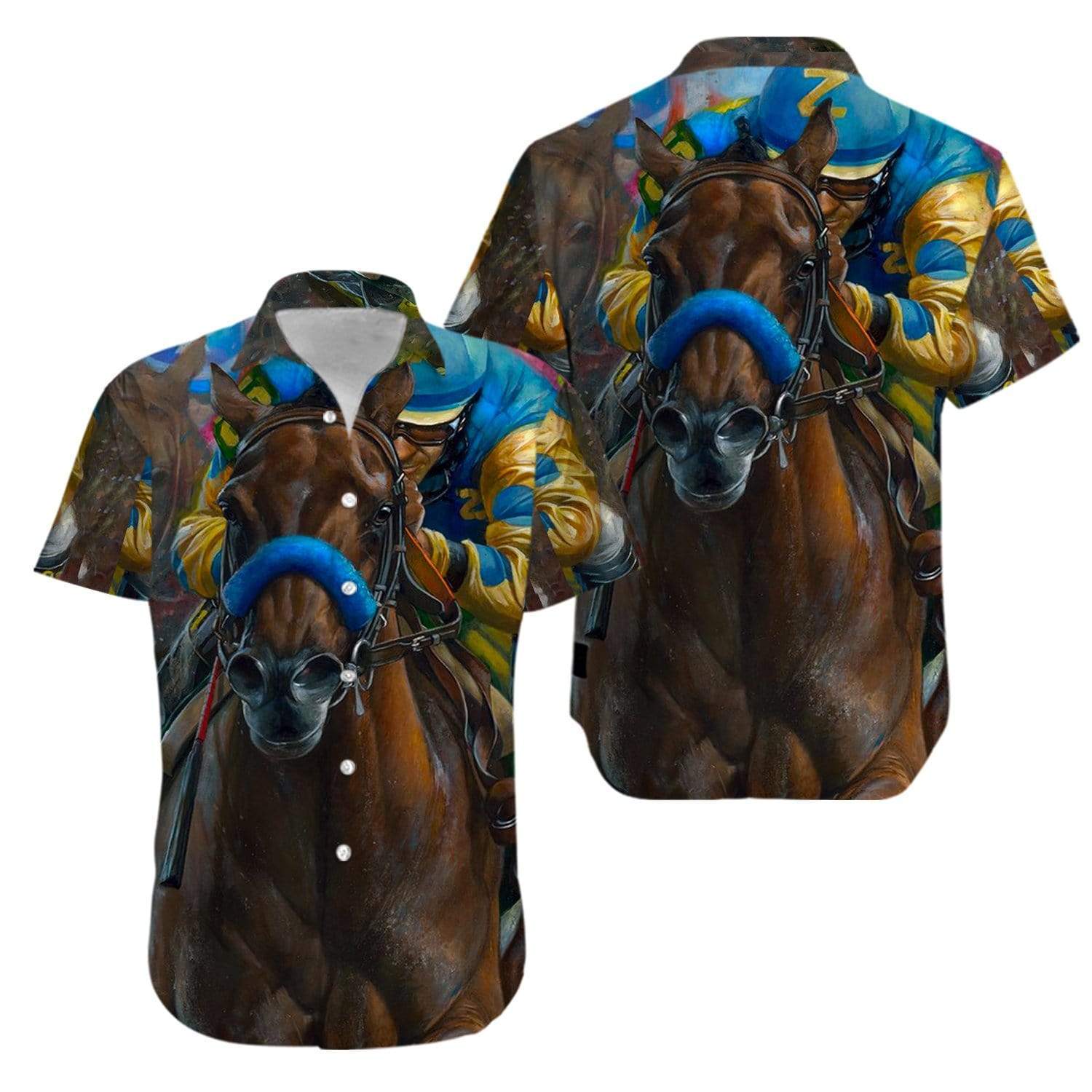 American Pharoah Horse Racing Hawaiian Aloha Shirts #KV