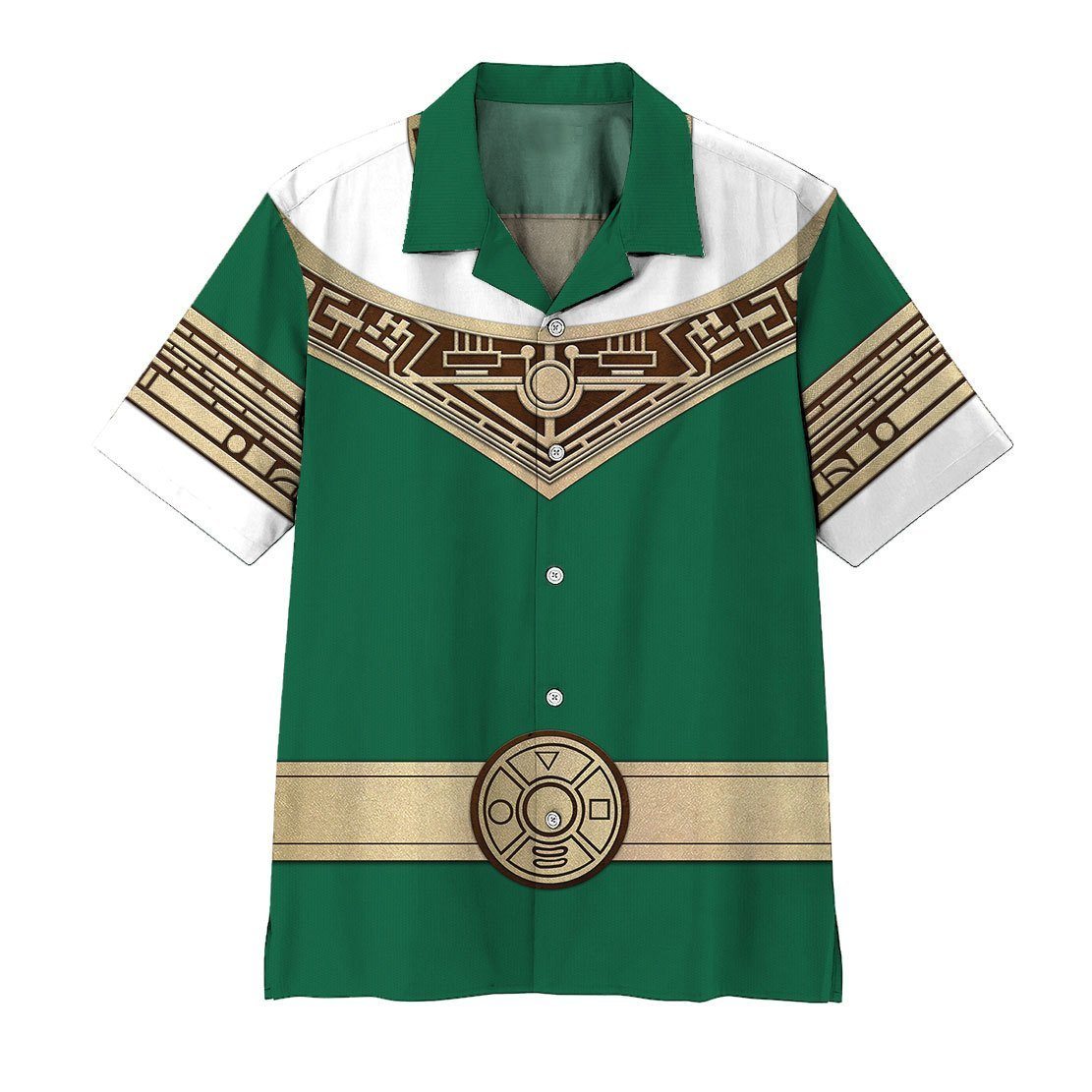  3D Power Ranger Zeo Green Hawaii Shirt