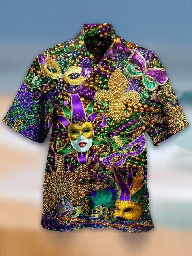 Happy Mardi Gras Unisex Hawaiian Shirt