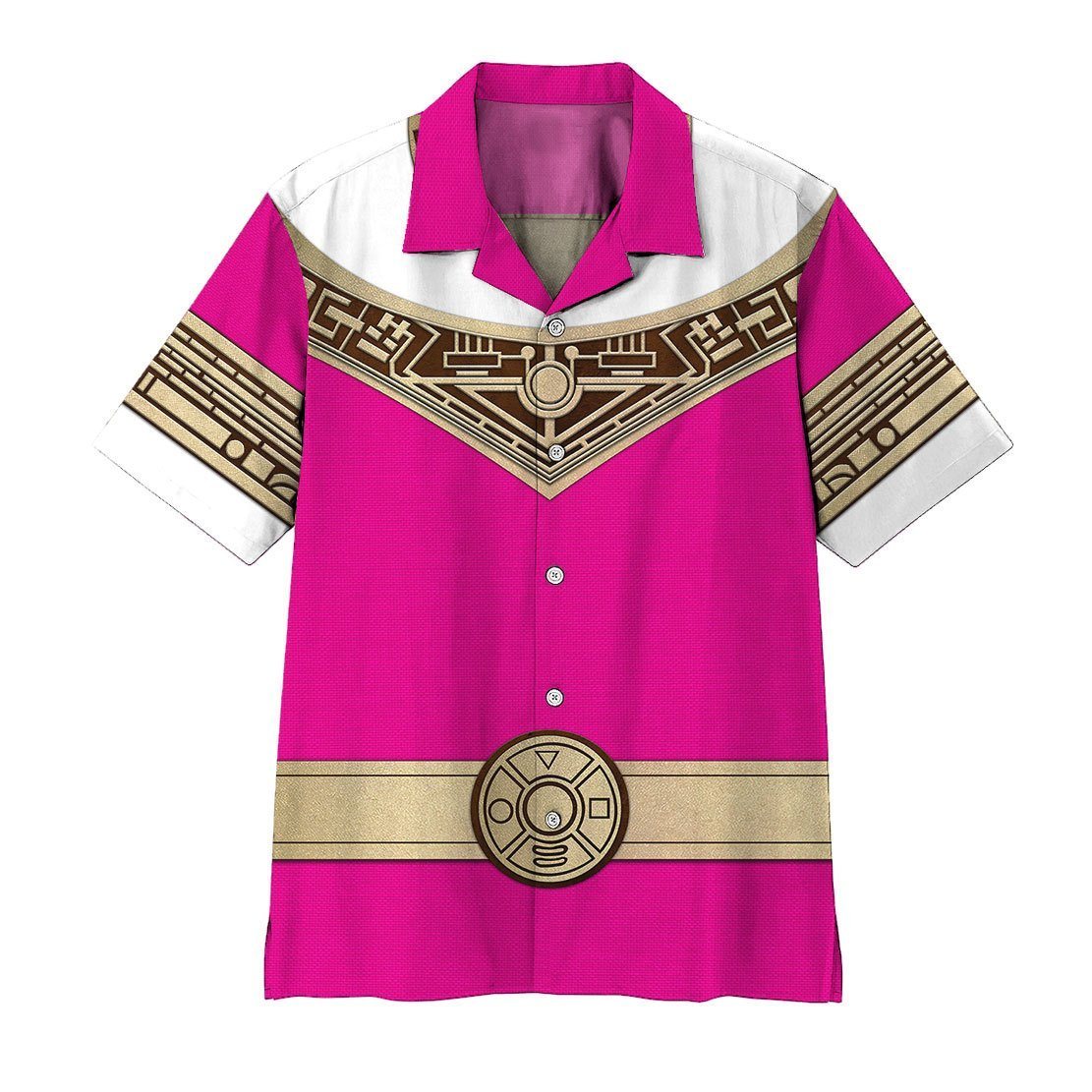  3D Power Ranger Zeo Pink Hawaii Shirt