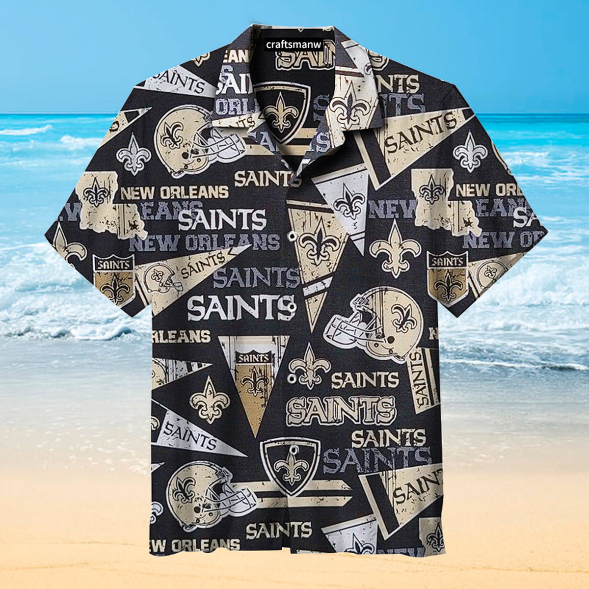 Orleans Saints Hawaiian Shirt 3D All Over Print, Men, Women, Unisex