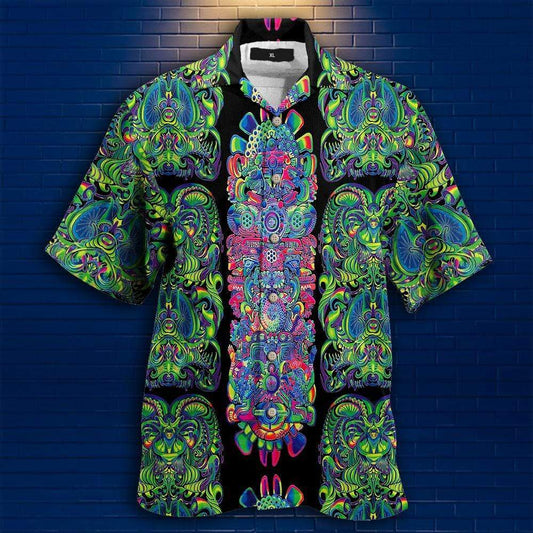 Amazing Hippie Goa Unique Art Hawaiian Aloha Shirts #DH