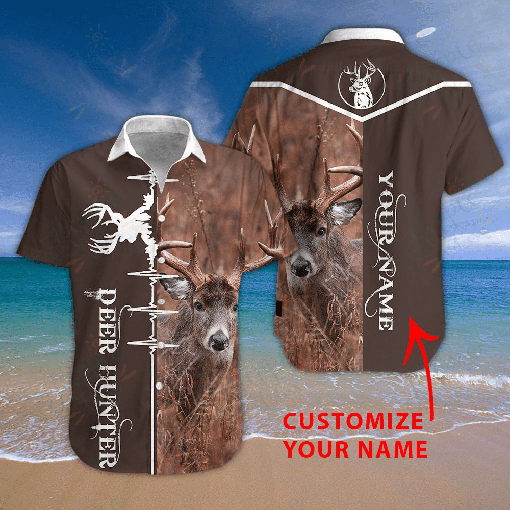 Deer Hunter Hawaiian Aloha Shirts Custom Name #H