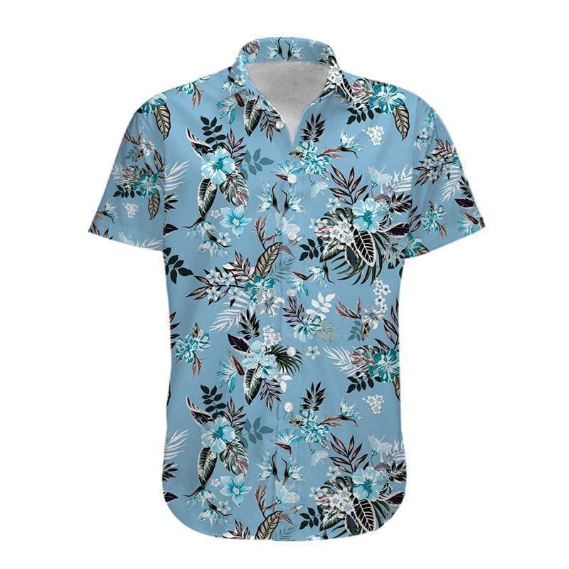 Moscos Tropical Blue Hawaiian Aloha Shirts #040521h