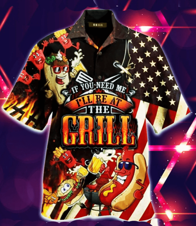 I'll Be At The Chilli Grill HotDog Unisex Hawaiian Aloha Shirt #V