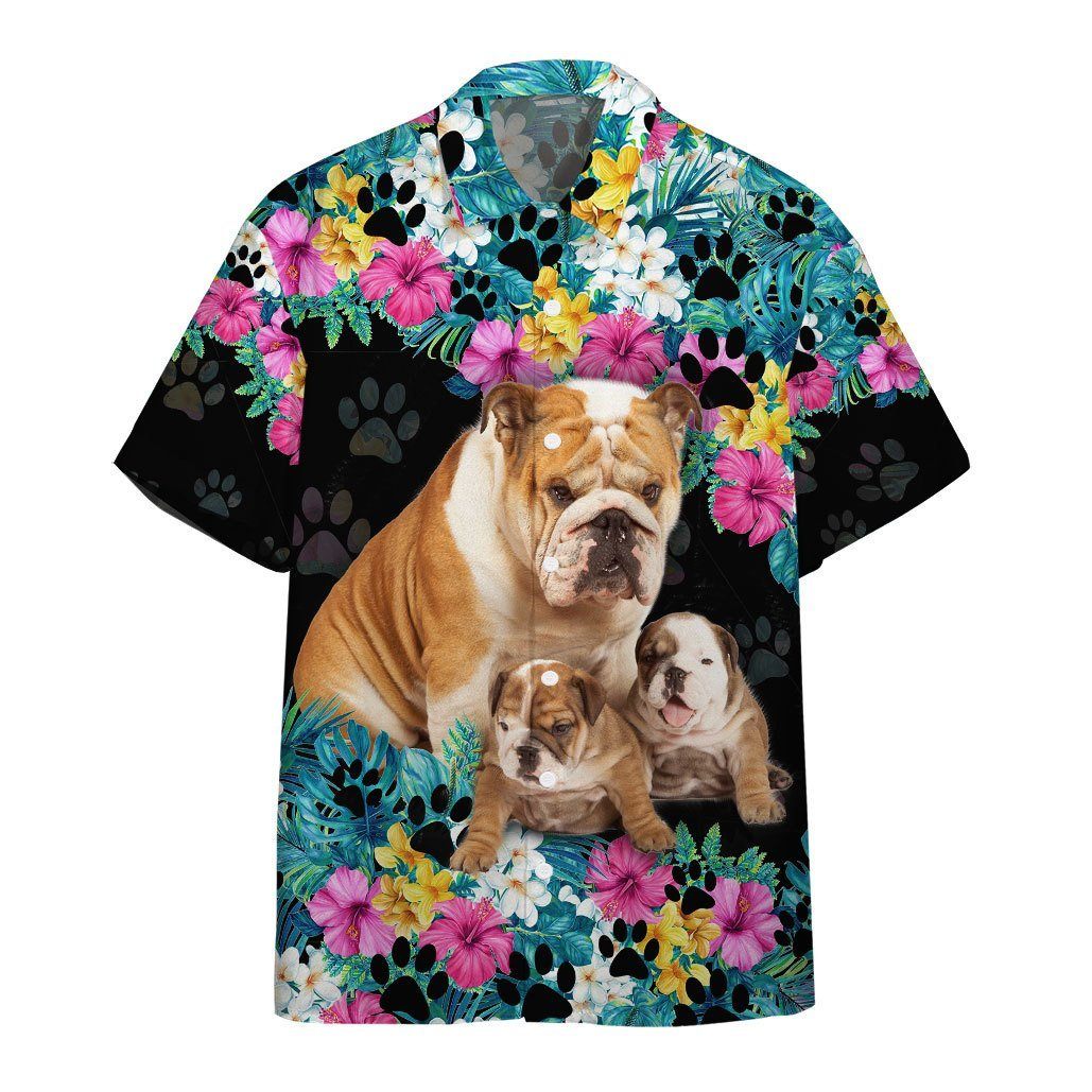  3D Bulldog Mother Day Hawaii Shirt