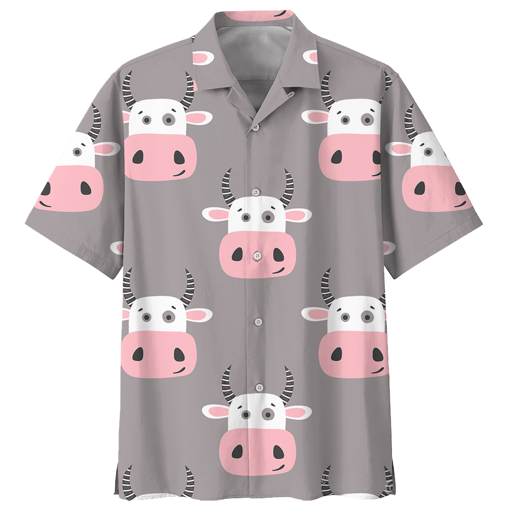 Cow  Gray Awesome Design Unisex Hawaiian Shirt For Men And Women Dhc17063775