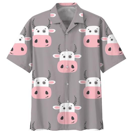 Cow  Gray Awesome Design Unisex Hawaiian Shirt For Men And Women Dhc17063775