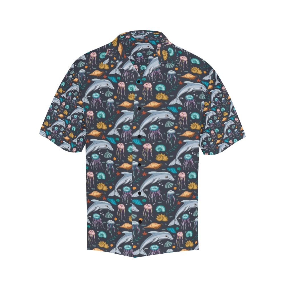 Underwater Dolphin Print Design Hawaiian Shirt