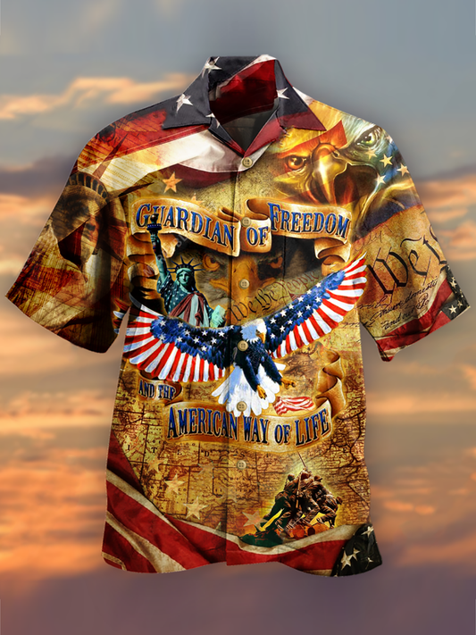 Guardian Of Freedom American Way Of Life - Independence Day Hawaiian Shirt | For Men & Women | Adult | HW4116