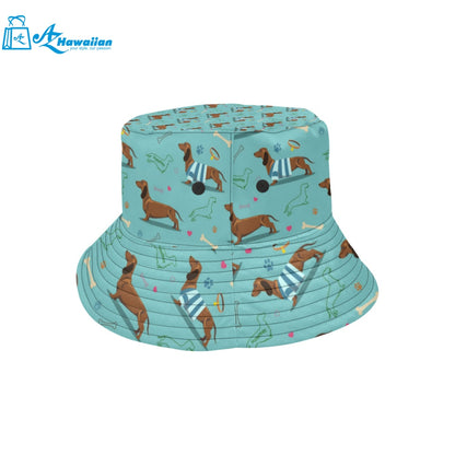 Dachshund decorative background Unisex Bucket Hat