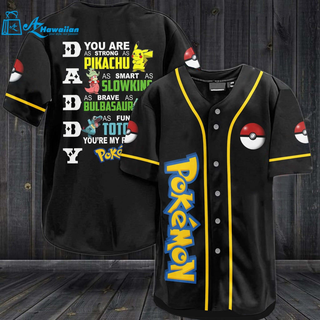 Daddy Pokemon Baseball Jersey 