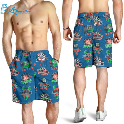 Darts Pattern Print Design 02 Men Shorts