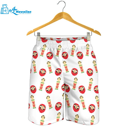 Daruma Japanese Wooden Doll Men Shorts