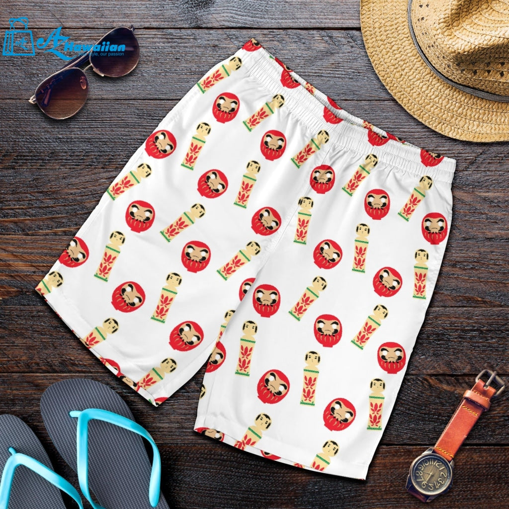 Daruma Japanese Wooden Doll Men Shorts