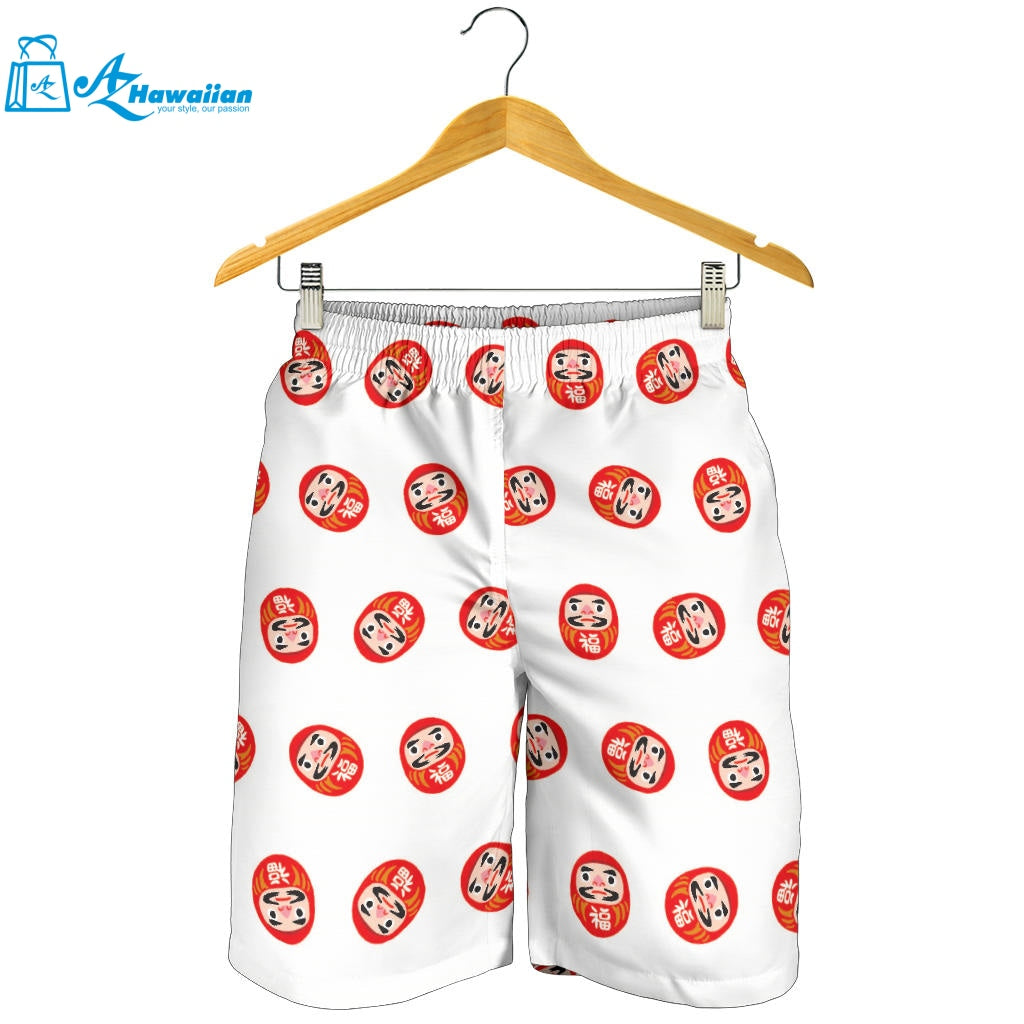 Daruma Japanese Wooden Doll Pattern Men Shorts