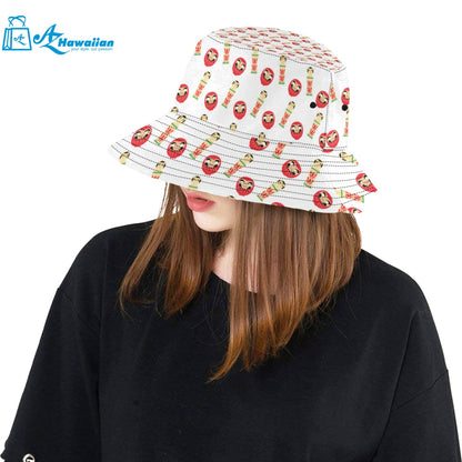 Daruma japanese wooden doll Unisex Bucket Hat