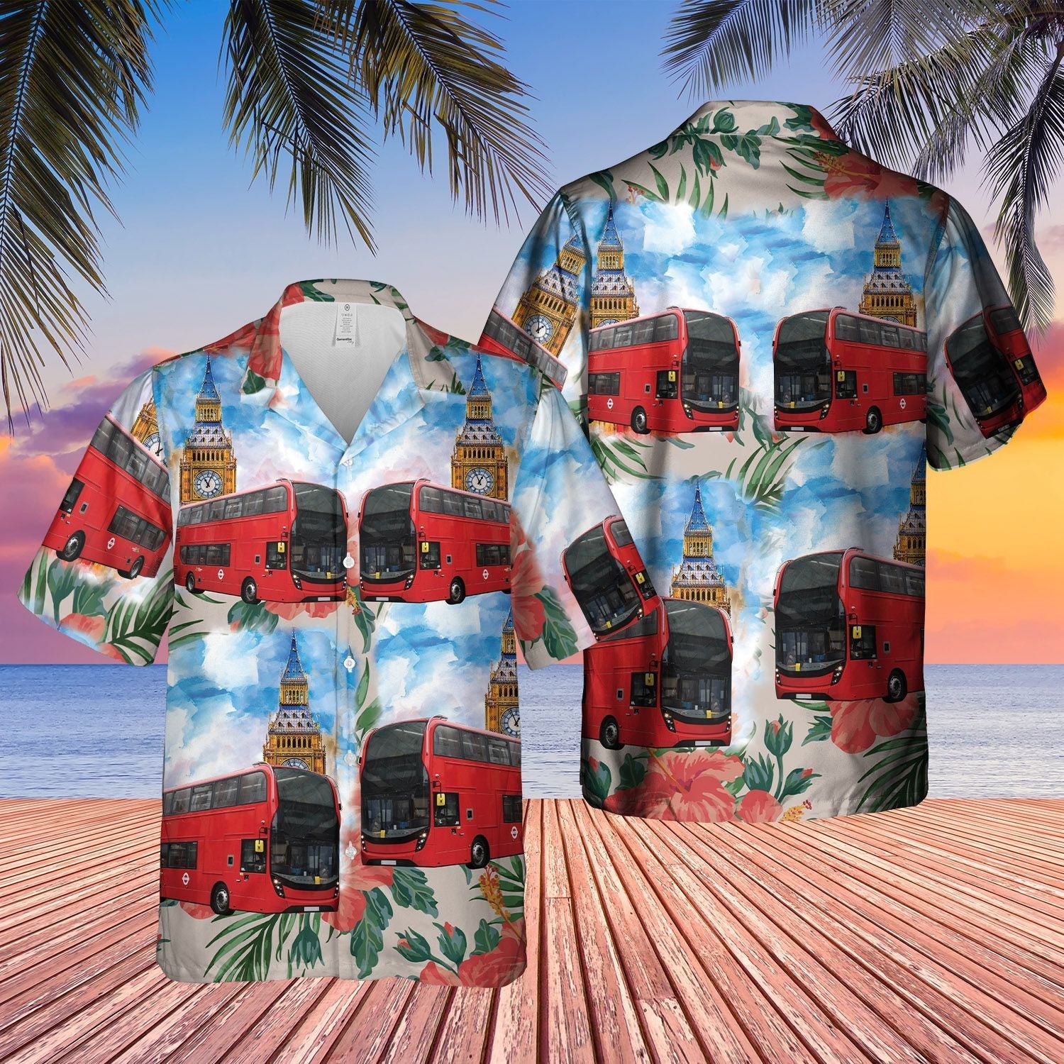 Doubledecker Bus  Blue Amazing Design Unisex Hawaiian Shirt For Men And Women Dhc17063206