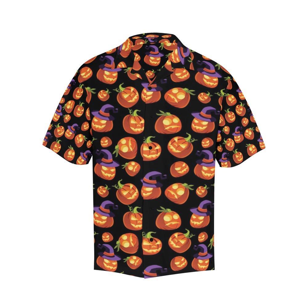 Witch Pumpkin Halloween Print Hawaiian Shirt