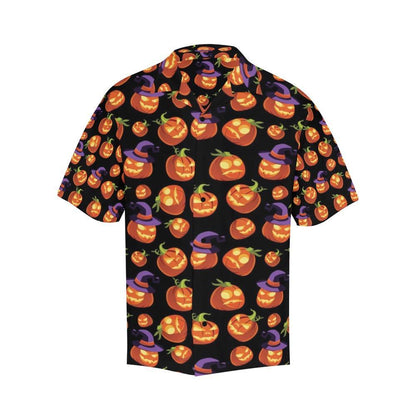 Witch Pumpkin Halloween Print Hawaiian Shirt