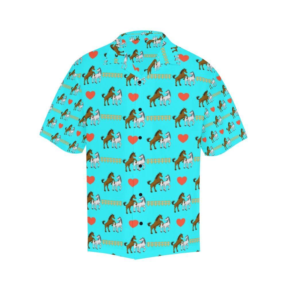 Horse Couple Love Print Design Lks3 Hawaiian Shirt