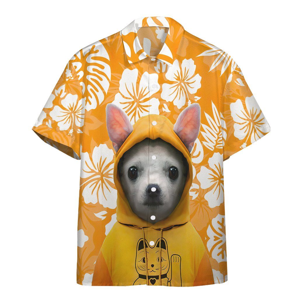  3D Hawaiian Chihuahua Custom Short Sleeve Shirt