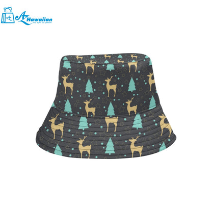 Deers star tree pattern Unisex Bucket Hat