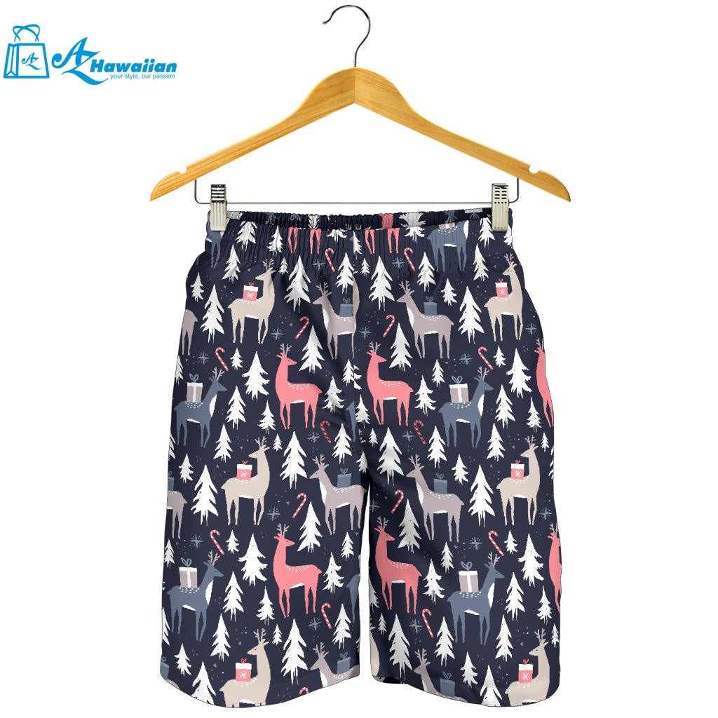 Deers Winter Christmas Pattern Men Shorts