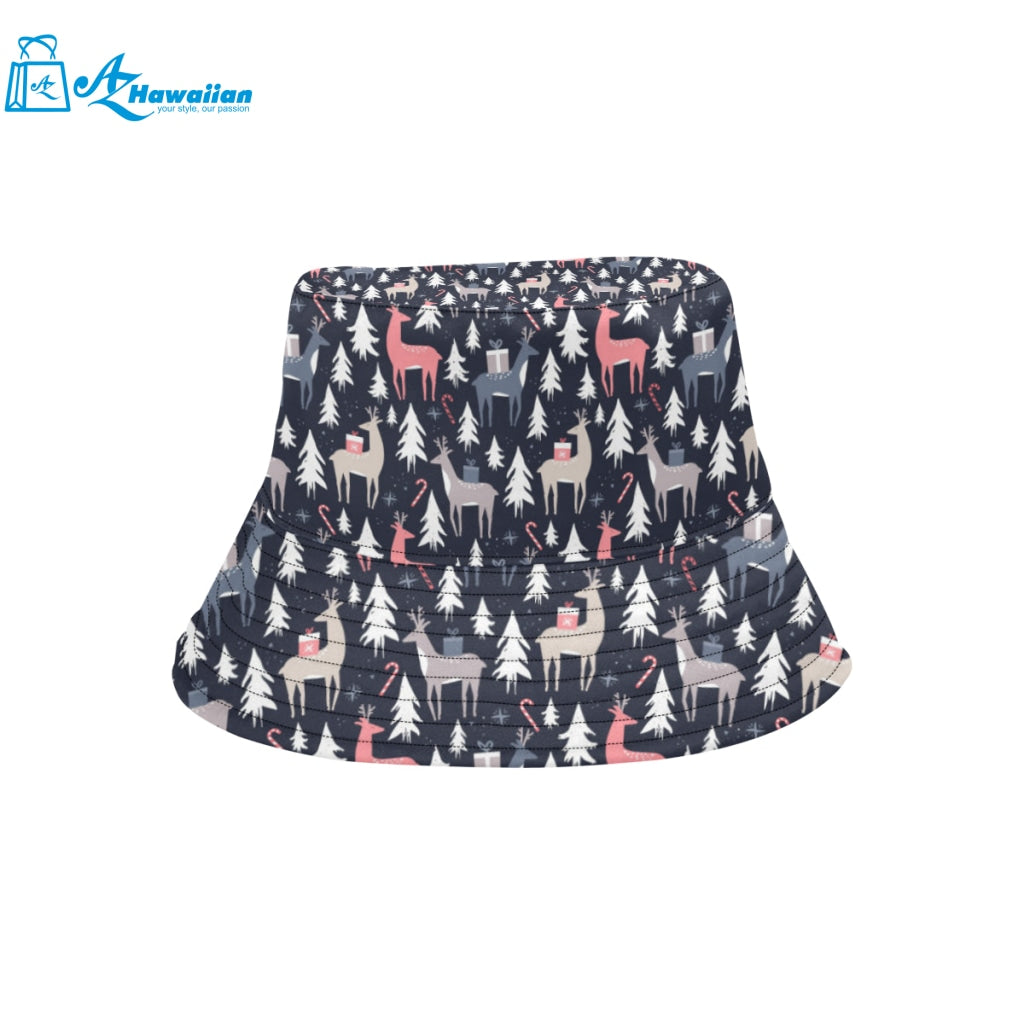 Deers Winter Christmas pattern Unisex Bucket Hat