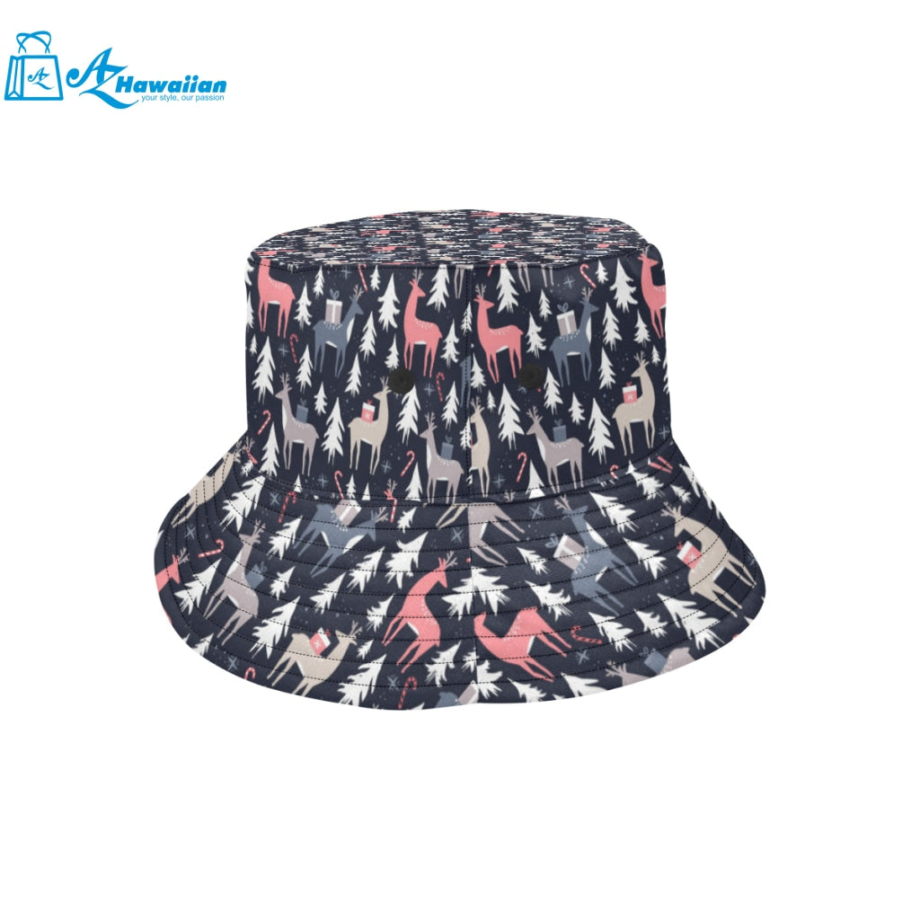 Deers Winter Christmas pattern Unisex Bucket Hat