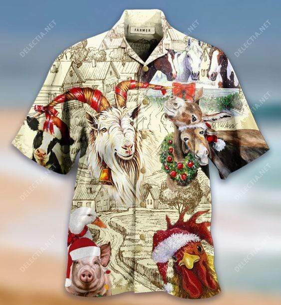 Hawaiian Aloha Shirts Christmas Begins On The Farm