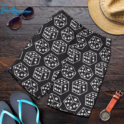 Dice Pattern Print Design 01 Men Shorts