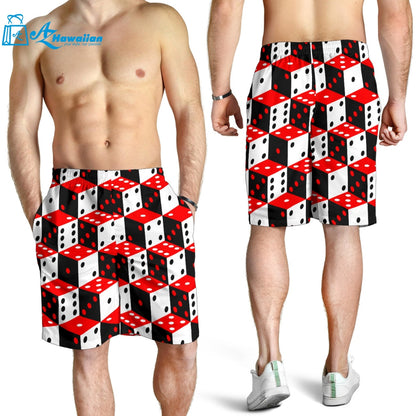 Dice Pattern Print Design 02 Men Shorts