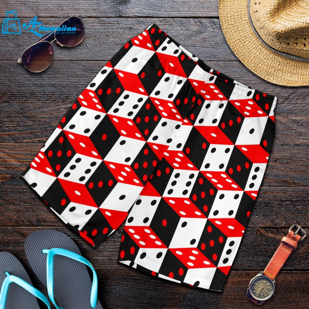 Dice Pattern Print Design 02 Men Shorts