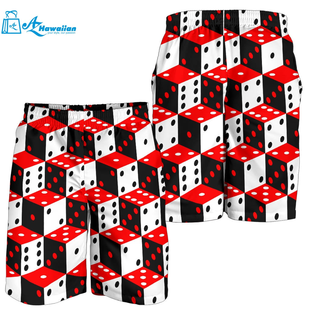 Dice Pattern Print Design 02 Men Shorts