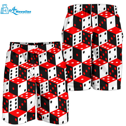 Dice Pattern Print Design 02 Men Shorts