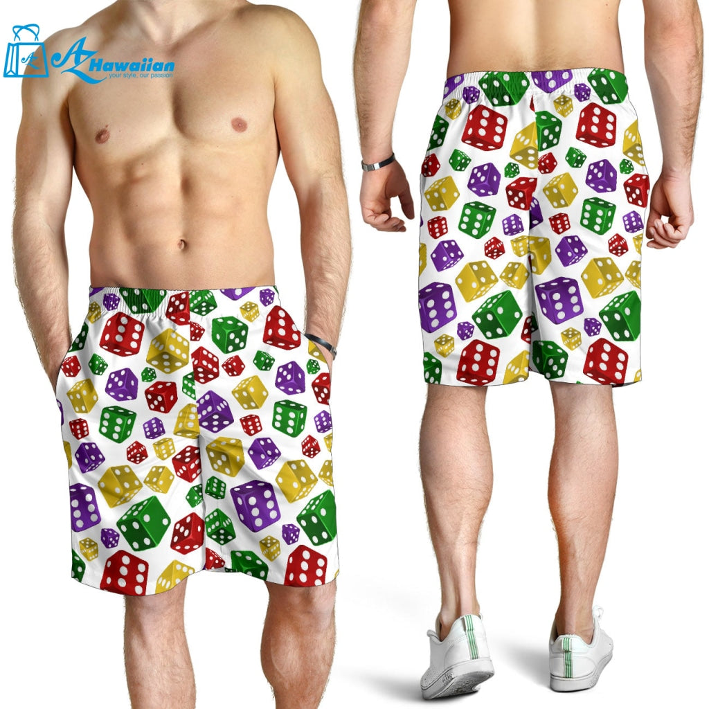 Dice Pattern Print Design 03 Men Shorts