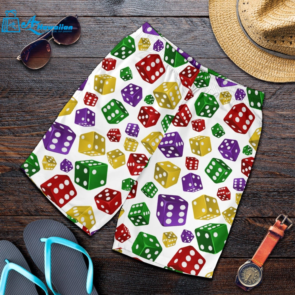 Dice Pattern Print Design 03 Men Shorts