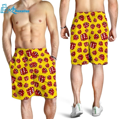 Dice Pattern Print Design 04 Men Shorts