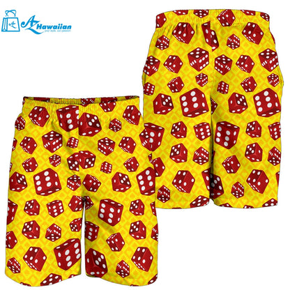 Dice Pattern Print Design 04 Men Shorts