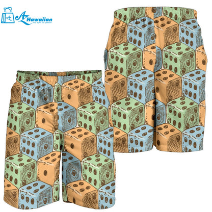 Dice Pattern Print Design 05 Men Shorts