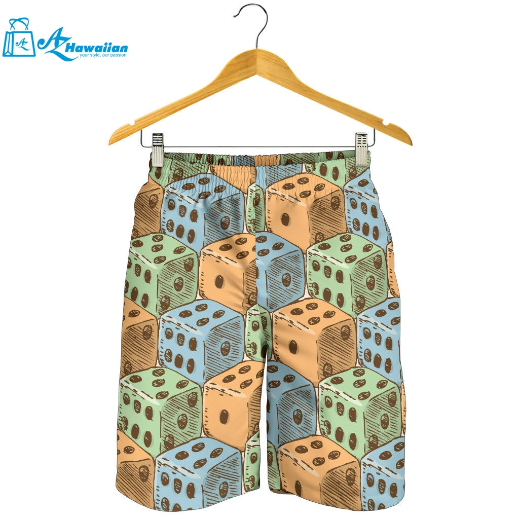 Dice Pattern Print Design 05 Men Shorts