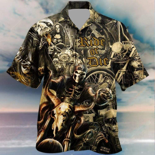 American Motorcycles Gothic Hawaiian Shirt