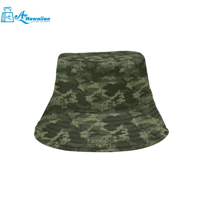 Digital Green camouflage pattern Unisex Bucket Hat