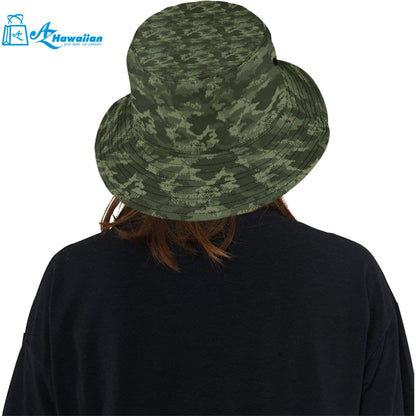 Digital Green camouflage pattern Unisex Bucket Hat